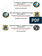 Philippine Eagles Fraternal Organization Letterheads