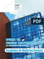 Oferta CPU 2022-2023 - Facultatea de Medicina Dentara 28.09.2022 PDF