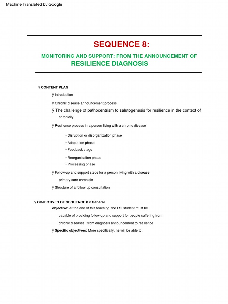 Psychological Resilience In Chronic Disease Patients – Part 9