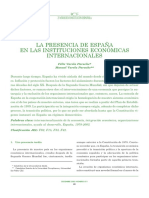 Lectura para Tarea 1. Varela y Varela 2003, Solo Págs. 81 A 87. Presencia España en Instituciones Eco. Internac.