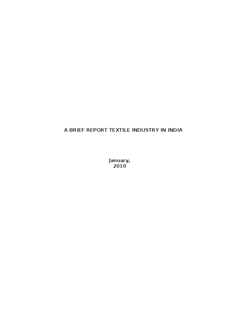 Overview of India's Textile Industry | PDF | Textiles | Yarn