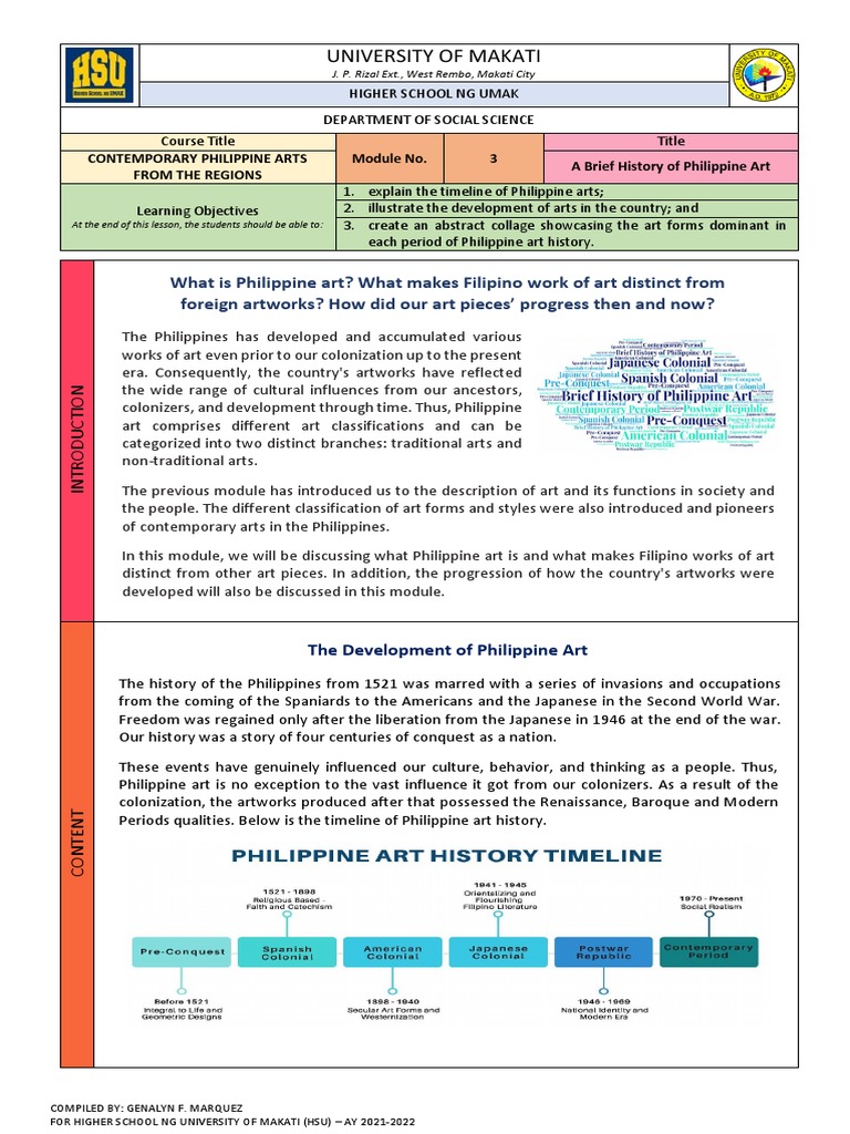 A Comprehensive Overview of the Development of Philippine Art Through ...