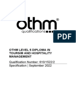 OTHM L5 Diploma in Tourism and Hospitality Management Spec 2022 09 New
