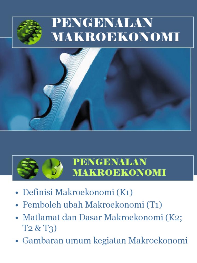Bab 1 Pengenalan Makroekonomi | PDF