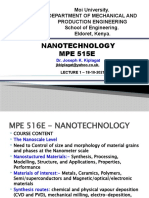 Mpe 516e - Nanotechnology-2020-21 - Lecture 1