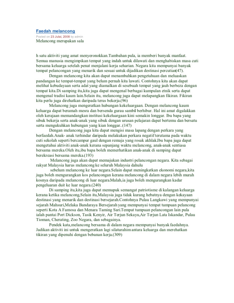 Faedah Melancong Pdf