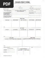 Zimbabwe Fingerprint Form Instructions | PDF | Fingerprint | Hand