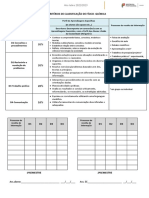 Critérios Classificação Físico-Química