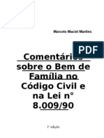 2600315-COMENTARIOS-SOBRE-O-BEM-DE-FAMILIA-NO-CODIGO-CIVIL-E-NA-LEI-800990