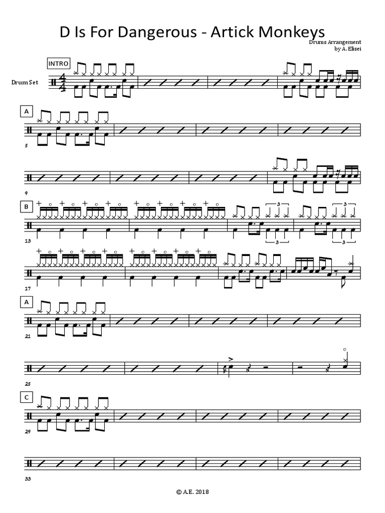 Artick monkeys d is for dangerous drums pdf
