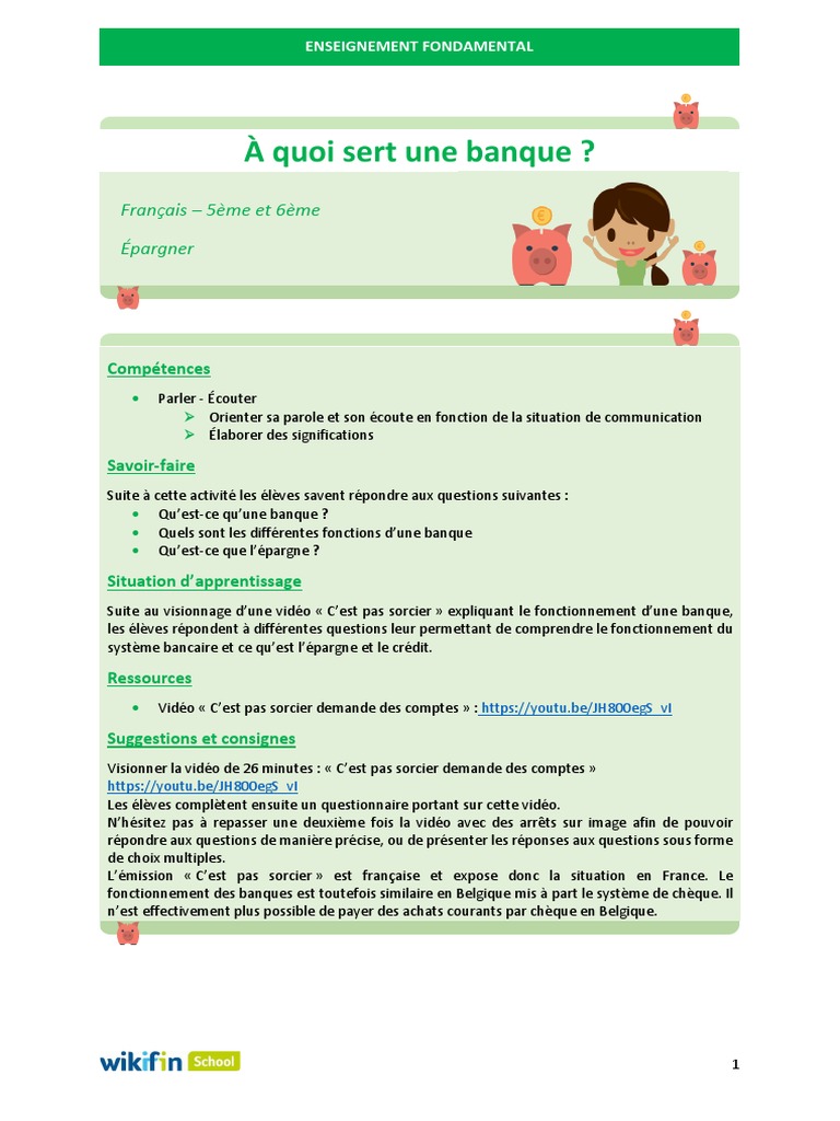 A Quoi Ça Sert Une Banque | PDF | Banques | Monnaie fiduciaire