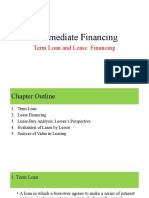 Intermediate Financing (Term Loan and Lease Financing)