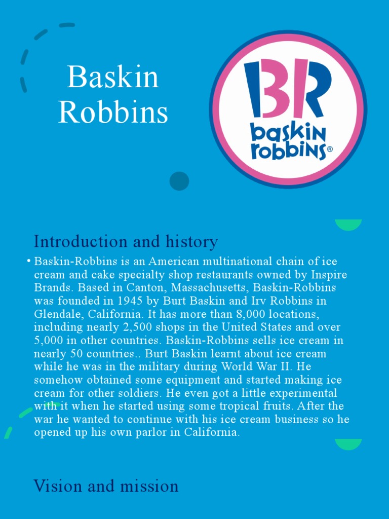 Baskin Robbins Download Free PDF Marketing Business Economics