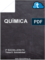 Ejercicios Quimica 2o Bachillerato Solubilidad