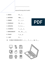 Name: - Date: - Computer/Technology Word Scramble!