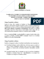 Taarifa Kwa Vyombo Vya Umma Kuhusu Mwenendo Wa Upatikanaji Wa Makarani Wa Sensa 09-Mei-2022