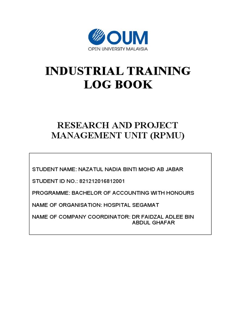 Industrial Training Logbook Guide | PDF | Business