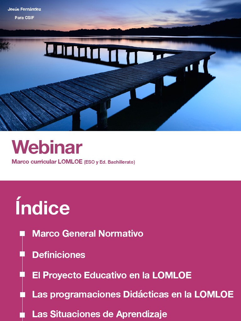 Webinar LOMLOE ESO - BTO | PDF | Evaluación | Plan de estudios