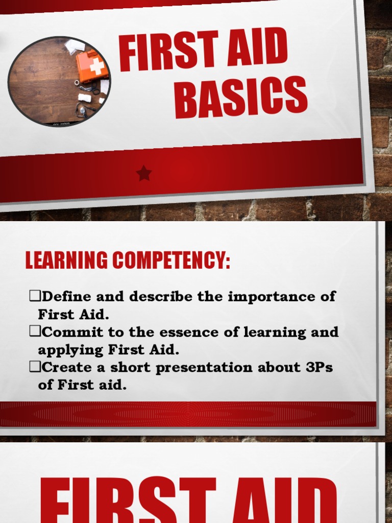 Q3 PPT Health9 First Aid Basics | PDF | Self-Improvement | Wellness