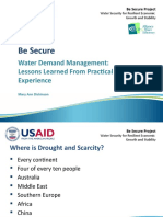 Water Demand Management Lessons