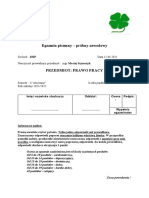 Egzamin Pisemny - Próbny Zawodowy: Technik: BHP
