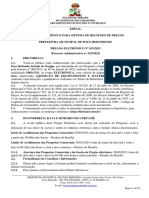 Registro de preços para aquisição de equipamentos e materiais