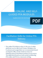 The 2020 Online and Self-Guided Pfa Modules