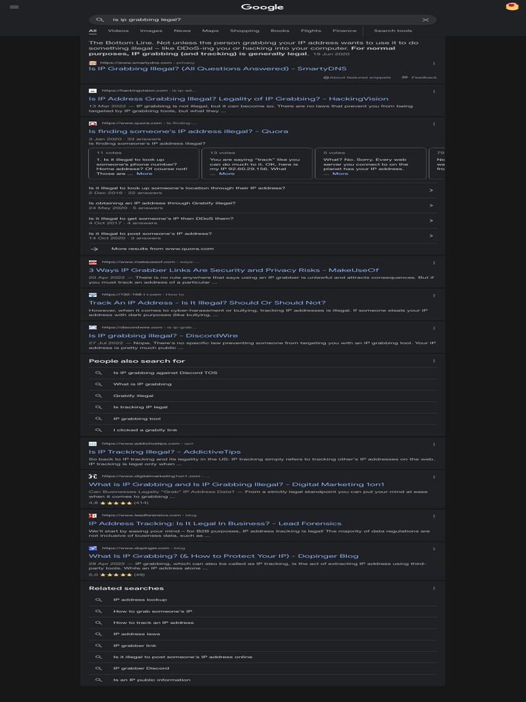 Is Ip Grabbing Legal - Google Search PDF, PDF