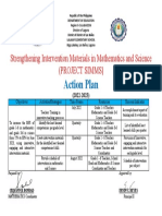 Action Plan: Strengthening Intervention Materials in Mathematics and Science (Project Simms)