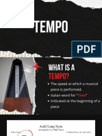 What is musical tempo? The speed of a song