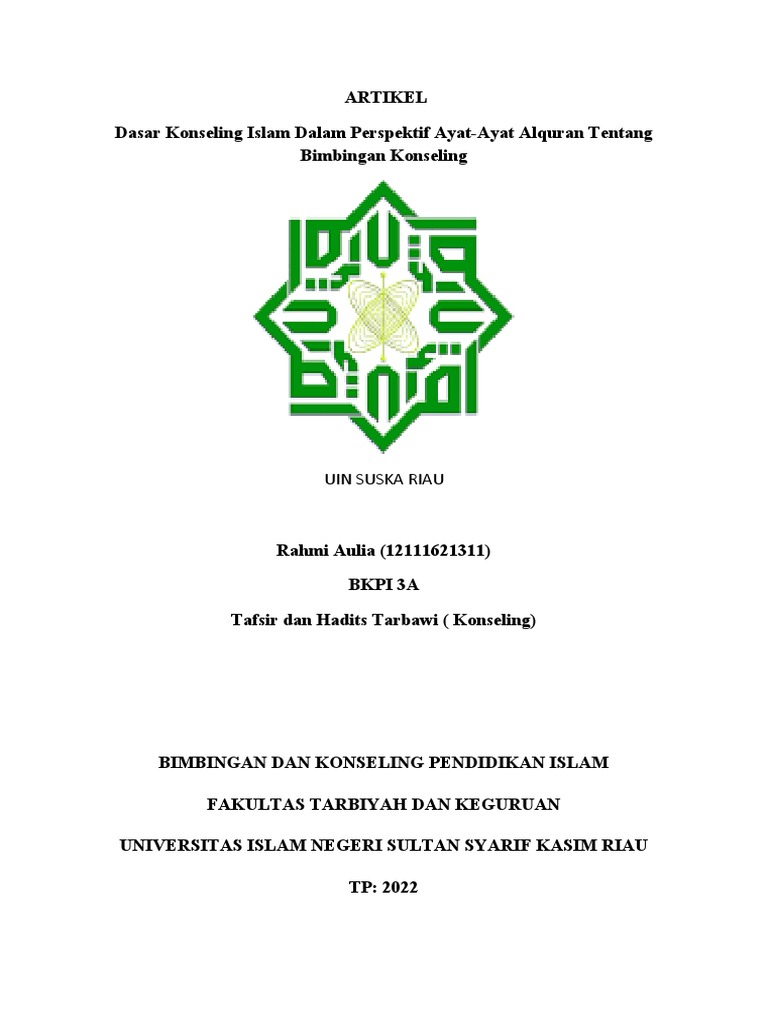 Konseling Islam Berdasarkan Al-Quran | PDF