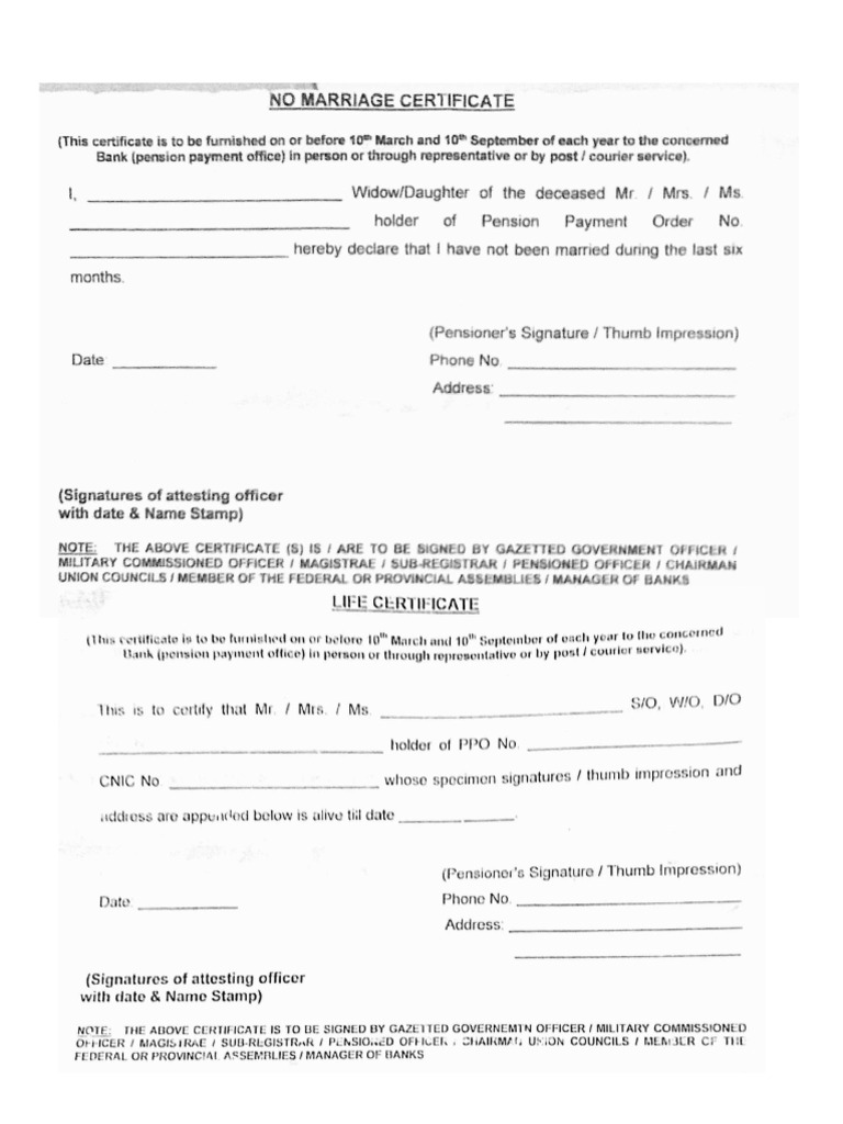 Life Certificate | PDF