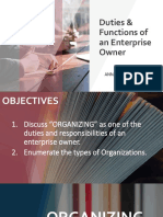 Duties Function. Organizing PDF