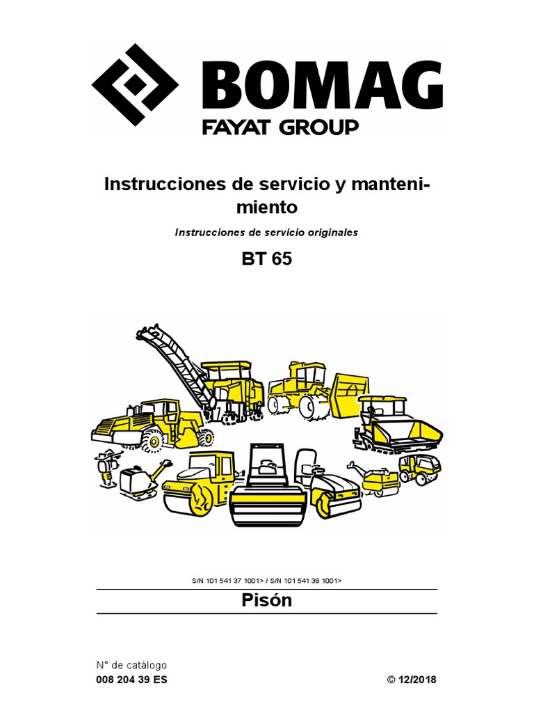 Leiten - Manual - Pisón Bomag BT65 PDF | PDF | Toxicología