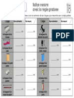 Rallye Mesures de Longueurs Regle Graduee