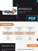 MINERALS CLASSIFICATION AND FUNCTIONS