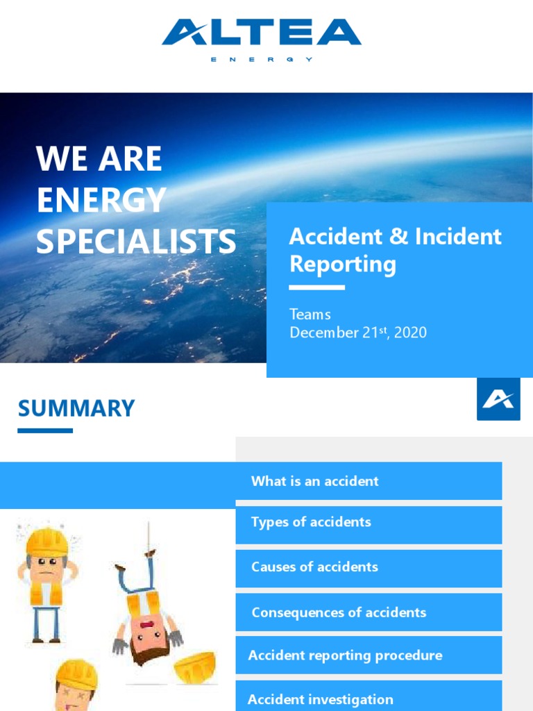 Altea Accident&Incident Reporting V03 | PDF | Accidents | Emergency ...