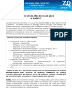 Lista Útiles 4° Básico 2023 PDF