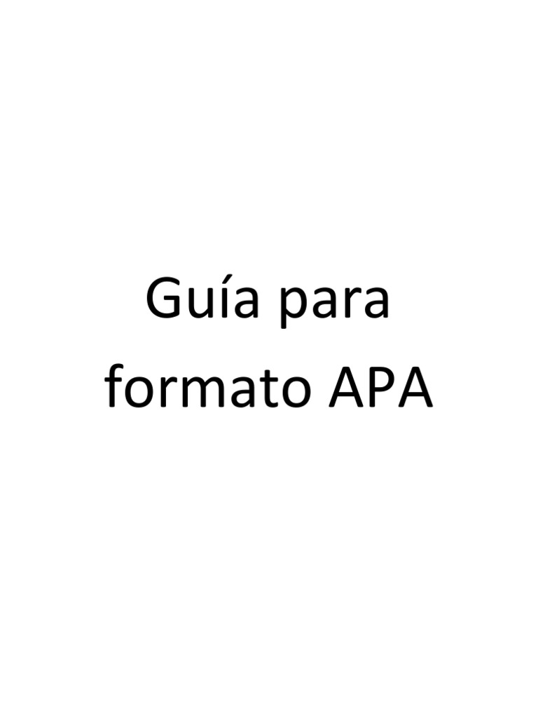 Guía de Formato APA para Tesis | PDF | Tipografía | Diccionario