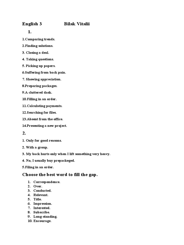 English 3 | PDF