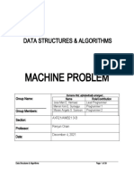 Data Structures & Algorithms Machine Problem