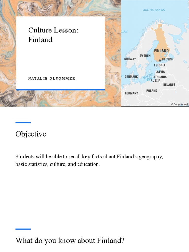 Culture Lesson Finland | PDF | Travel | Foreign Language Studies