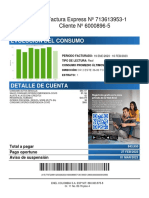 Factura Express No 713613953-1 con detalle de consumo, subsidio y pago