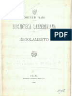 Regolamento Biblioteca Lazzeriniana 1905