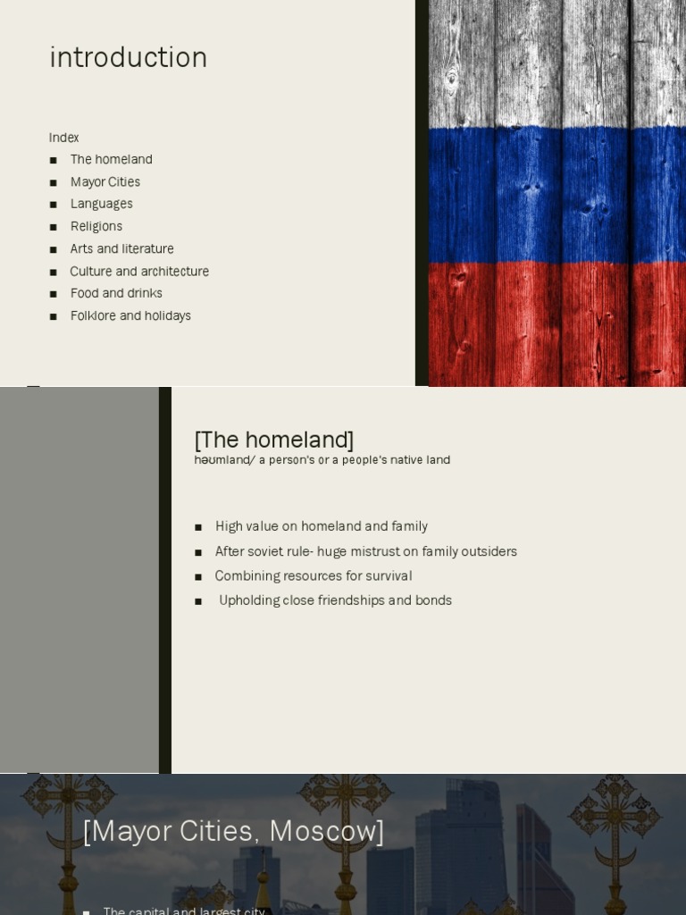 An Introduction to Russian Culture: Exploring Homeland, Cities ...