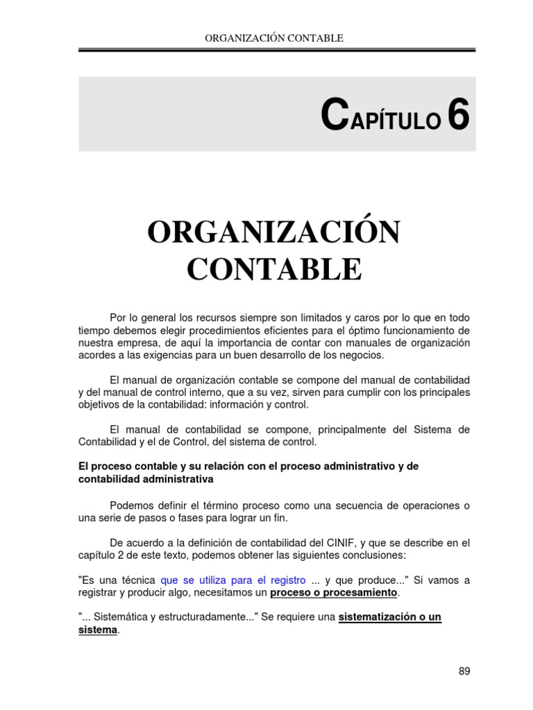 Manual de Organización Contable Eficiente | PDF | Contabilidad ...
