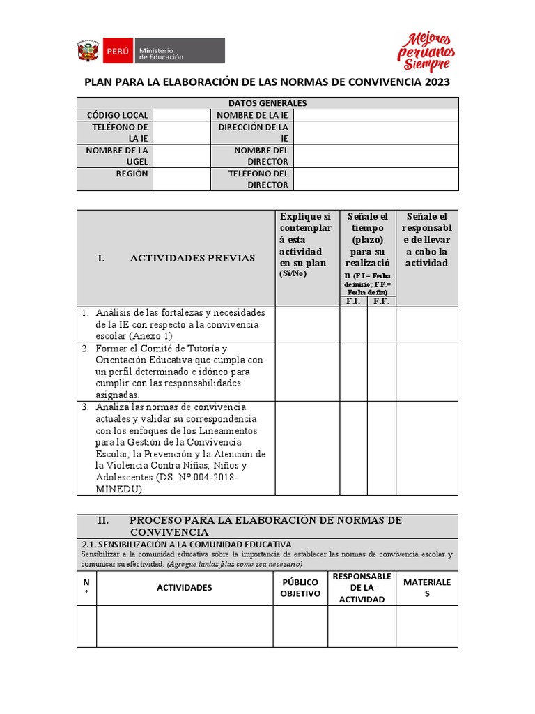 Normas de Convivencia Escolar 2023 | PDF