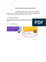 Manual de Uso Plataforma Google Classroom