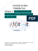 Investifación Comercial Tema 6: El Proceso de Muestreo Y Obtención de Datos