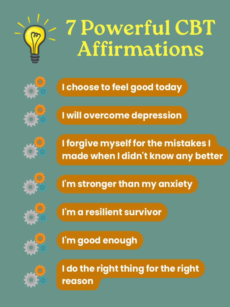 Cbt affirmations cheat sheet pdf